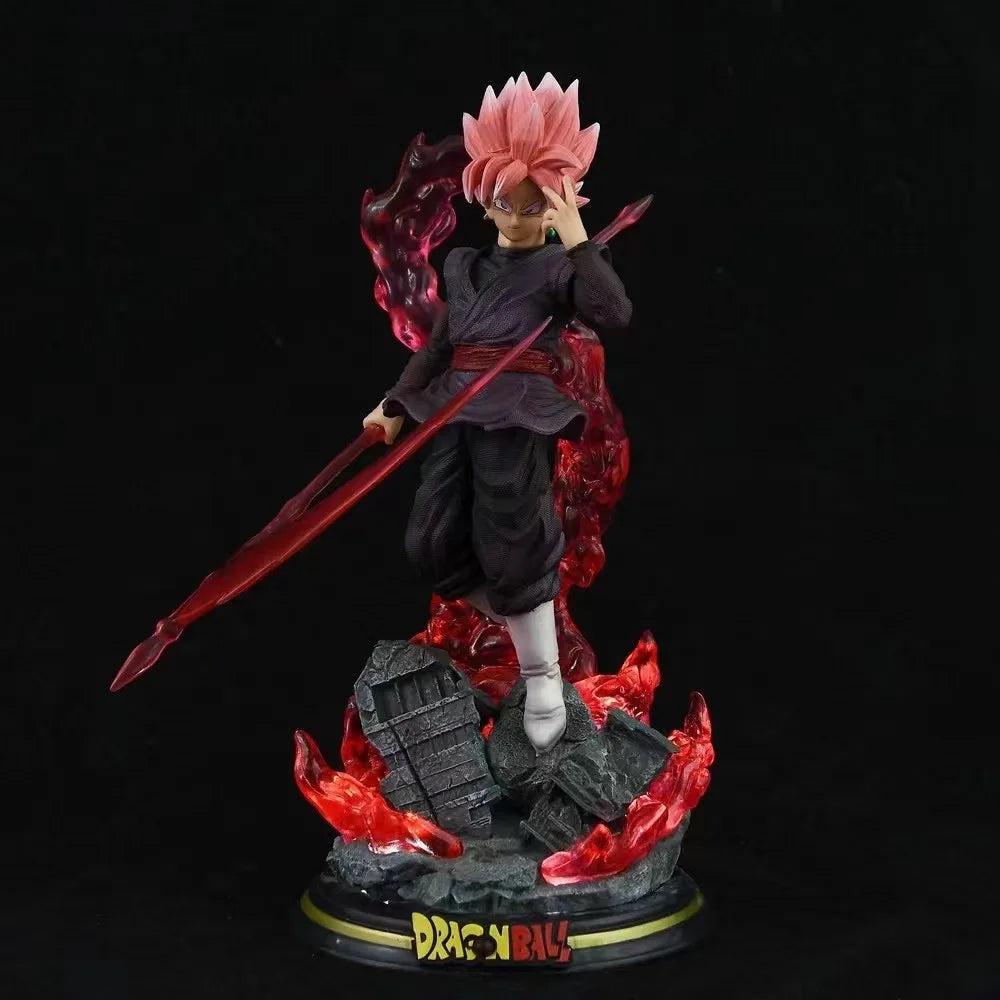 28CM Dragon Ball Z Zamasu Figure Black Goku PVC Action Figures GK Statue with Light Base Collection Model Toys for Children Gift 28CM Dragon Ball Z Zamasu Figure Black Goku PVC Action Figures GK Statue with Light Base Collection Model Toys for Children Gift